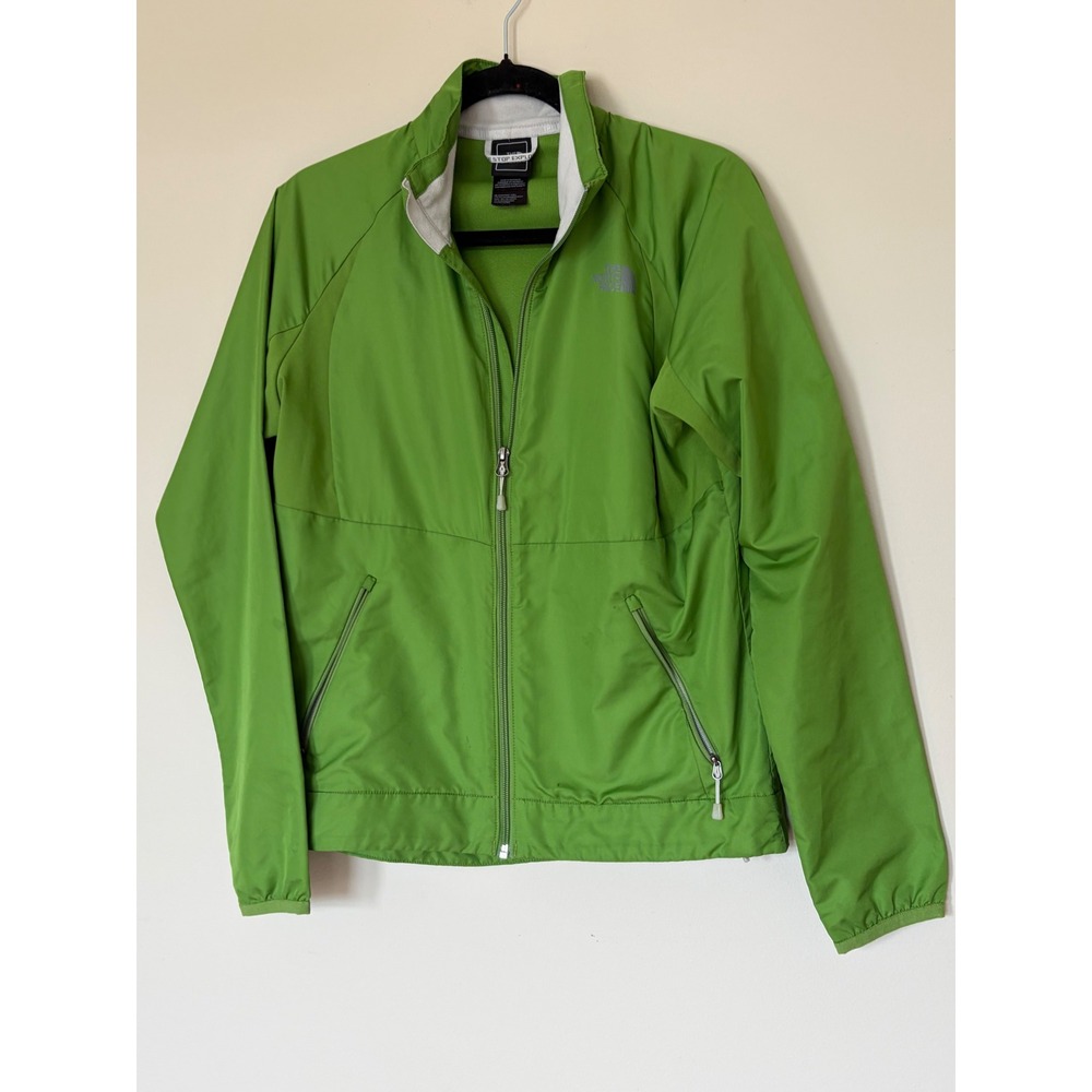 Lime green NORTHFACE windbreaker women's jacket medium price
